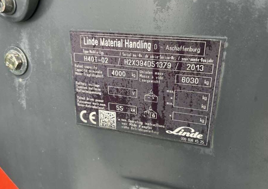 Linde H40T-02 - Chariot élévateur à gaz: photos 4 Linde H40T-02 - Chariot élévateur à gaz: photos 4