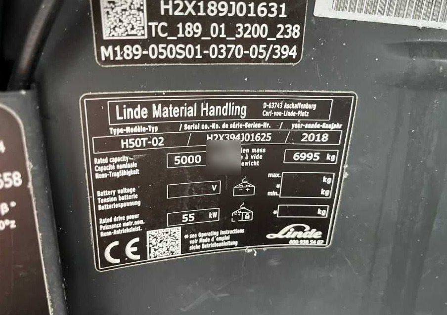 Linde H50T-02 - Chariot élévateur à gaz: photos 4 Linde H50T-02 - Chariot élévateur à gaz: photos 4