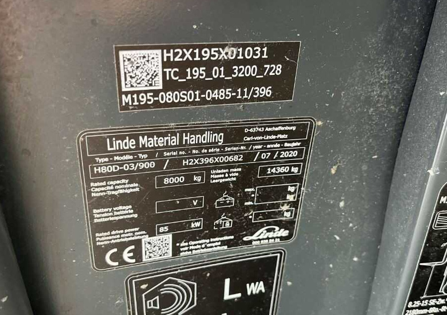 Linde H80D-03/900 - Chariot élévateur diesel: photos 4 Linde H80D-03/900 - Chariot élévateur diesel: photos 4