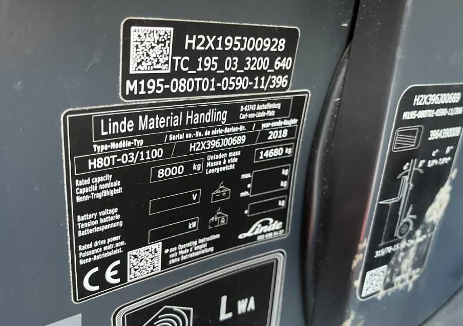 Linde H80T-03/1100 - Chariot élévateur à gaz: photos 4 Linde H80T-03/1100 - Chariot élévateur à gaz: photos 4