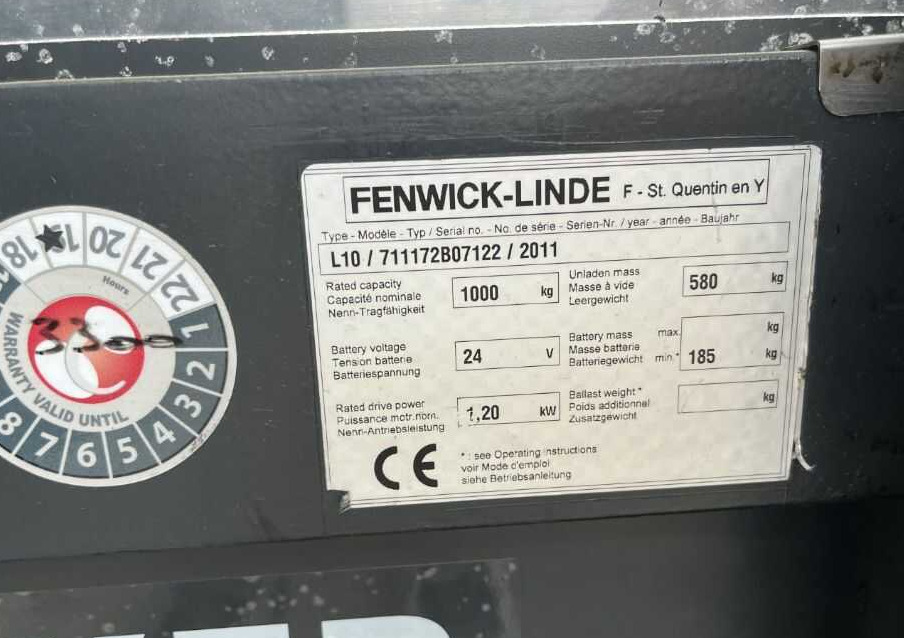 Linde L10 - Gerbeur: photos 4 Linde L10 - Gerbeur: photos 4