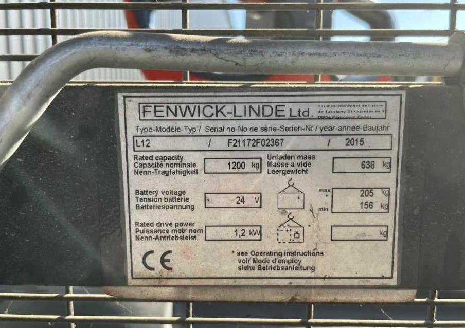 Linde L12 - Gerbeur: photos 4 Linde L12 - Gerbeur: photos 4