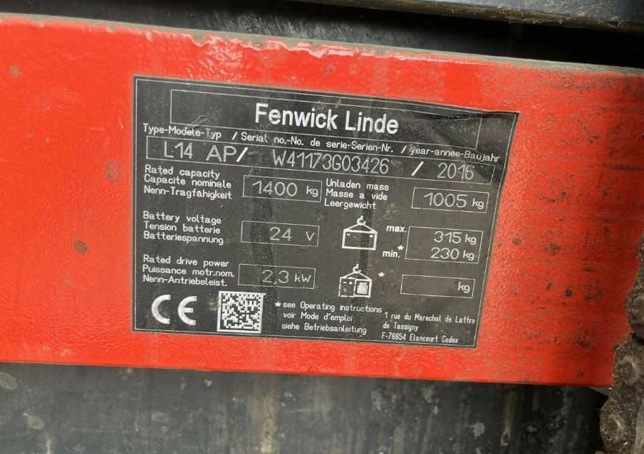 Linde L14lAP - Gerbeur: photos 4 Linde L14lAP - Gerbeur: photos 4