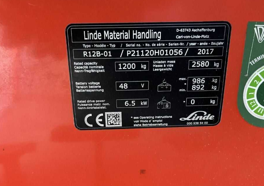 Linde R12B - Chariot à mât rétractable: photos 4 Linde R12B - Chariot à mât rétractable: photos 4