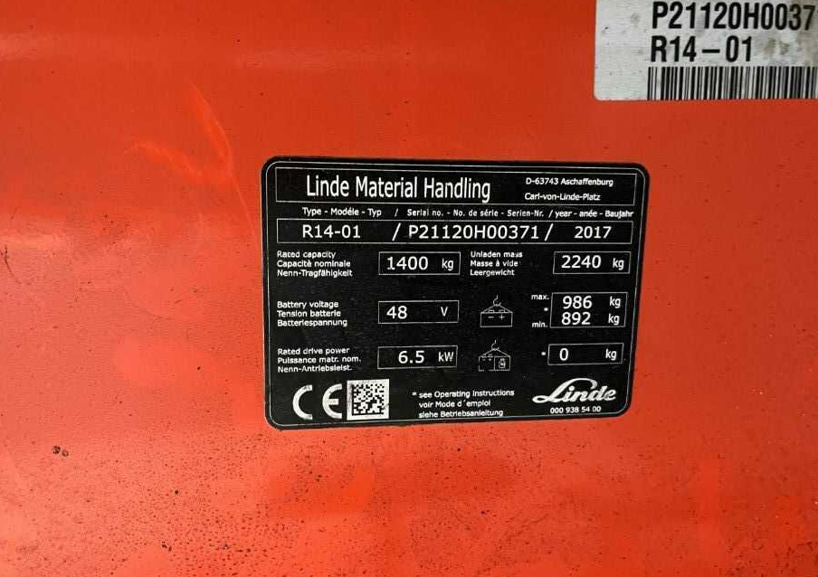 Linde R14-01 - Chariot à mât rétractable: photos 4 Linde R14-01 - Chariot à mât rétractable: photos 4