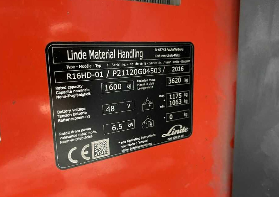 Linde R16HD-01 - Chariot à mât rétractable: photos 5 Linde R16HD-01 - Chariot à mât rétractable: photos 5