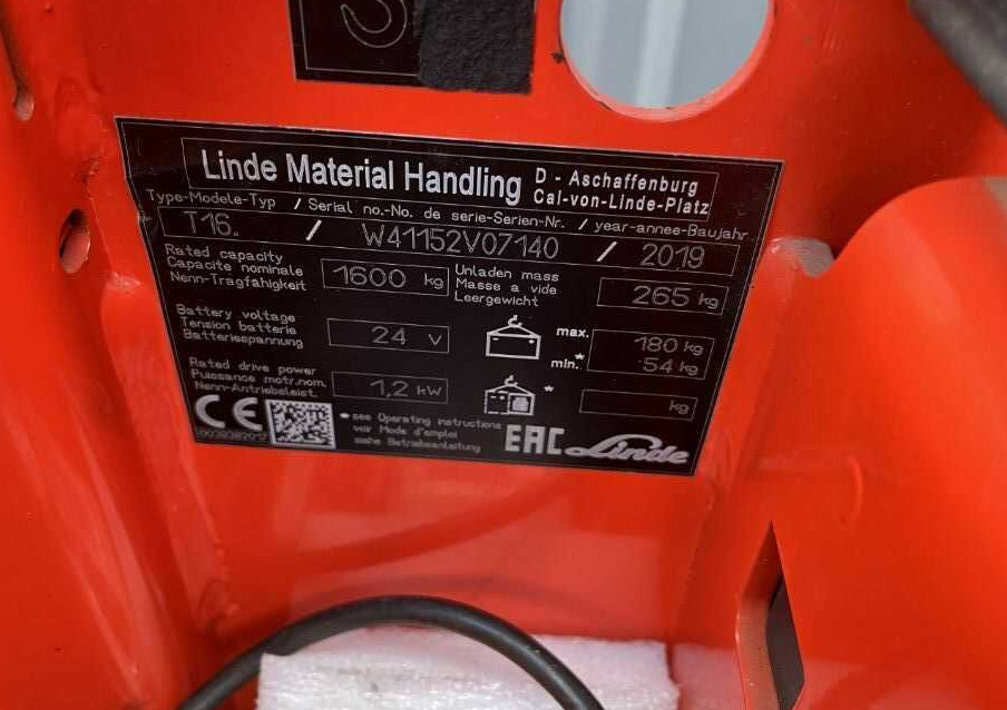 Linde T16 - Transpalette: photos 4 Linde T16 - Transpalette: photos 4