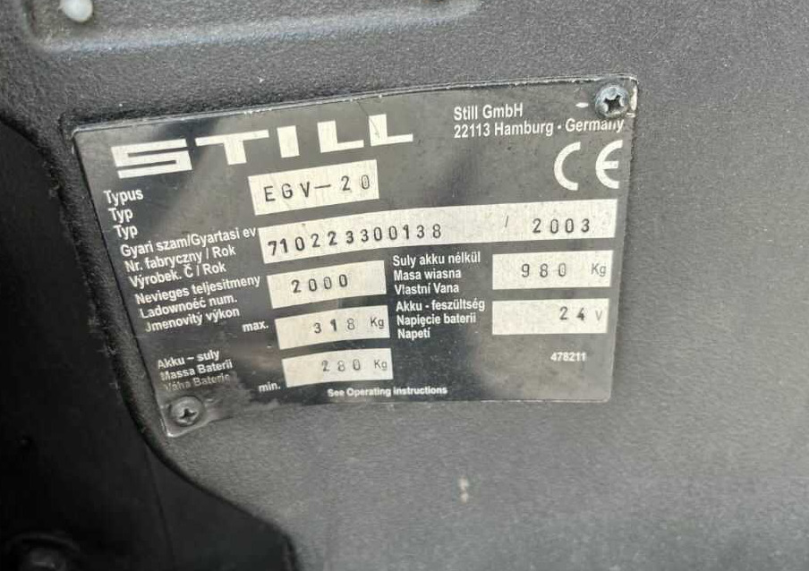 Still EGV20 - Gerbeur: photos 4 Still EGV20 - Gerbeur: photos 4