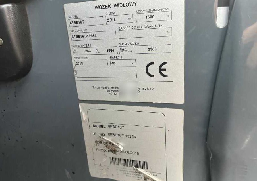 Toyota 8FBE16T - Chariot élévateur électrique: photos 4 Toyota 8FBE16T - Chariot élévateur électrique: photos 4