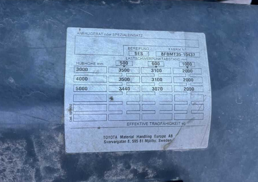 Toyota 8FBMT35 - Chariot élévateur électrique: photos 5 Toyota 8FBMT35 - Chariot élévateur électrique: photos 5