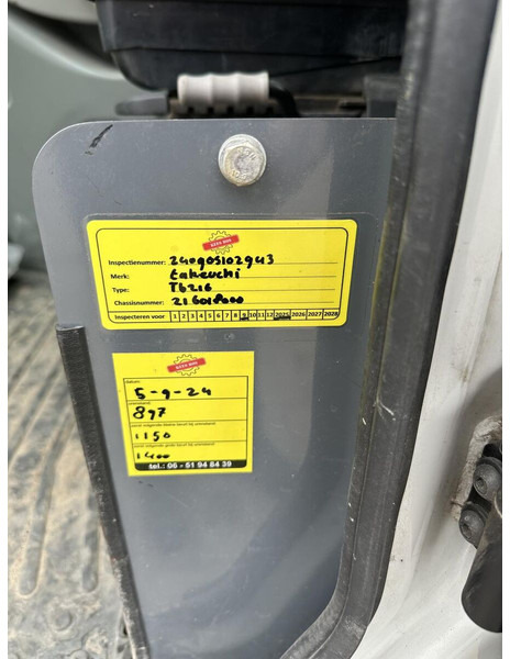 Mini pelle Takeuchi TB216 - Gebruikt: photos 14