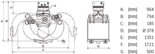 Grappin neuf DMS SG9050 inkl. Rotator Sortiergreifer / NEU: photos 10