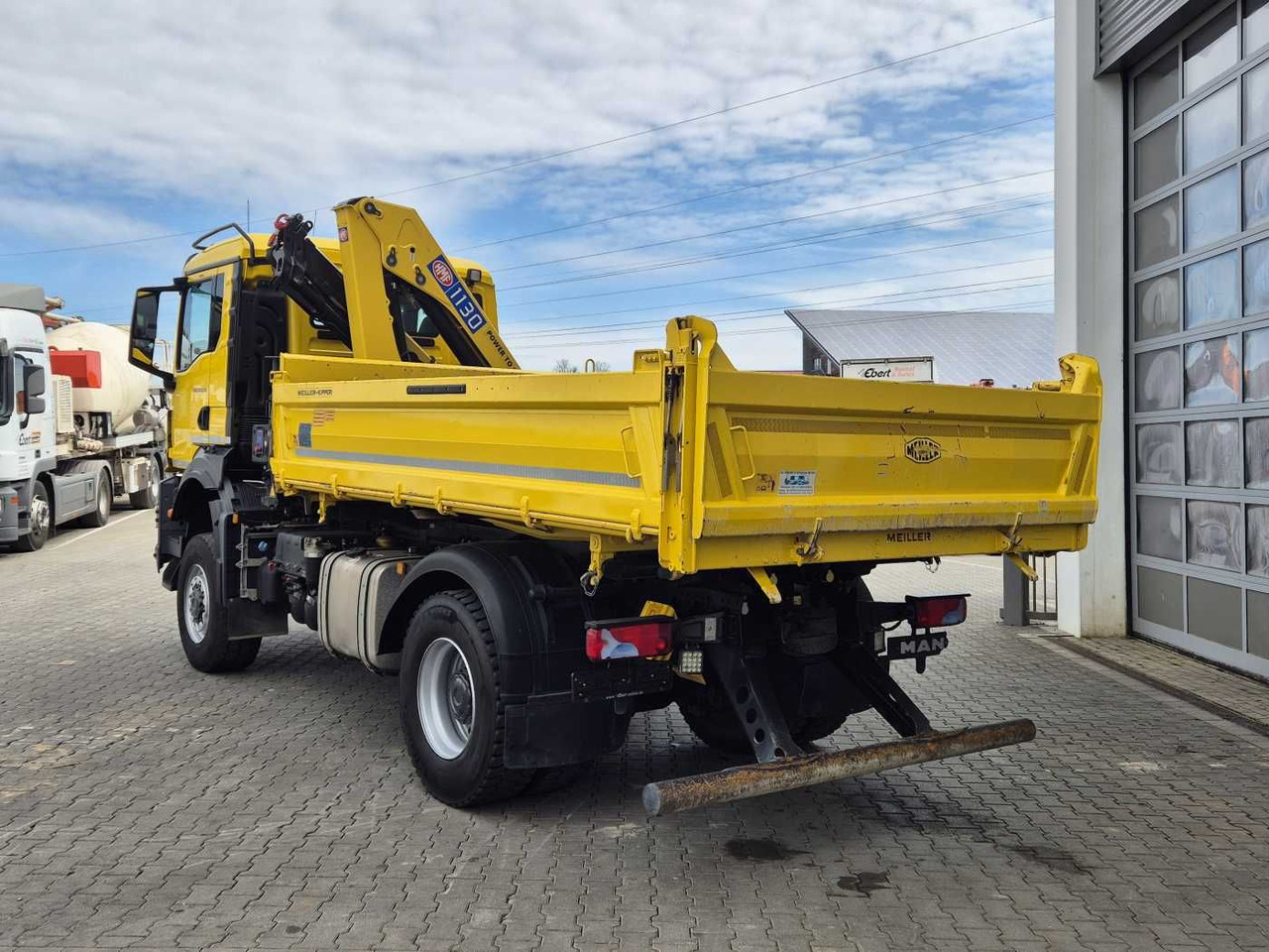 Camion benne MAN TGS 18.430 4x4 BL Kran HMF 1130K-RCS Funk AHK: photos 6