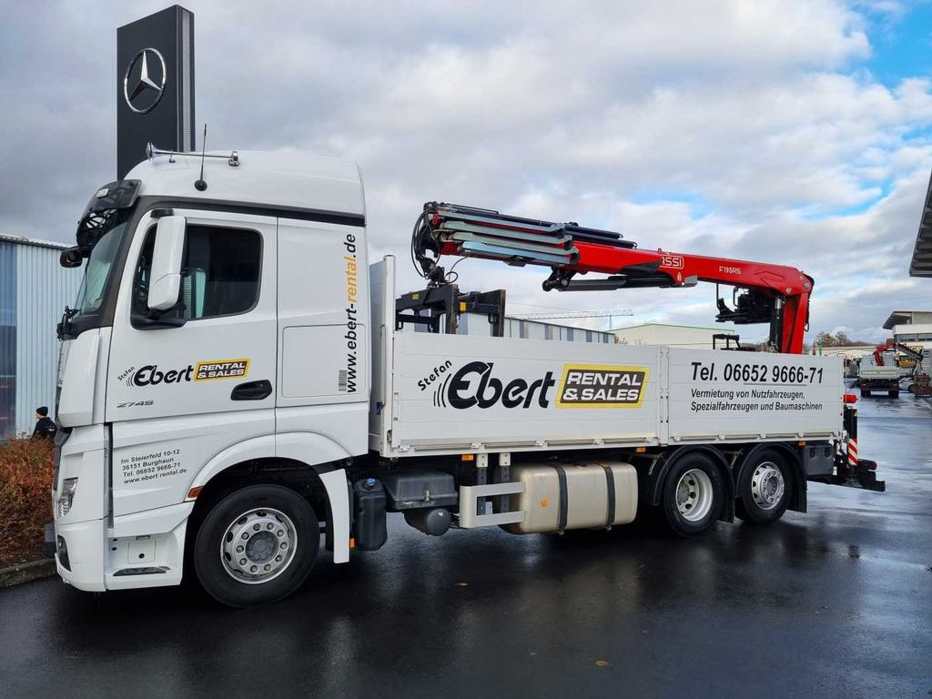 Mercedes-Benz Actros 2745 L 6x2 Baustoffpritsche+Kran Retarder - Camion plateau, Camion grue: photos 4 Mercedes-Benz Actros 2745 L 6x2 Baustoffpritsche+Kran Retarder - Camion plateau, Camion grue: photos 4