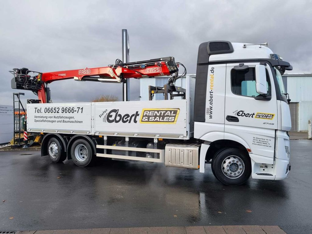 Mercedes-Benz Actros 2745 L 6x2 Baustoffpritsche+Kran Retarder - Camion plateau, Camion grue: photos 5 Mercedes-Benz Actros 2745 L 6x2 Baustoffpritsche+Kran Retarder - Camion plateau, Camion grue: photos 5