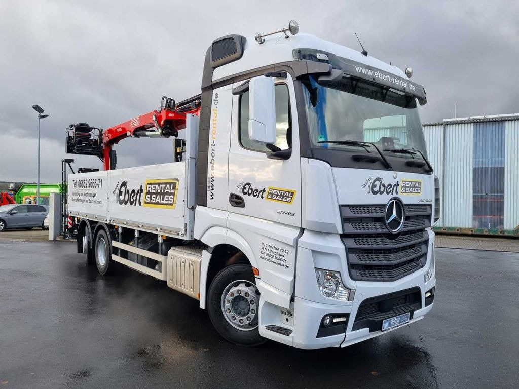 Mercedes-Benz Actros 2745 L 6x2 Baustoffpritsche+Kran Retarder - Camion grue, Camion plateau: photos 3 Mercedes-Benz Actros 2745 L 6x2 Baustoffpritsche+Kran Retarder - Camion grue, Camion plateau: photos 3