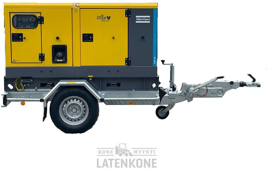 Atlas Copco QAS 30 50 Hz Generaattori StageV vetovarustuksella - Groupe électrogène: photos 1 Atlas Copco QAS 30 50 Hz Generaattori StageV vetovarustuksella - Groupe électrogène: photos 1