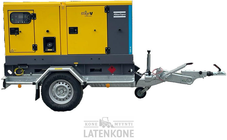 Atlas Copco QAS 45 50 Hz Generaattori StageV vetovarustuksella - Groupe électrogène: photos 1 Atlas Copco QAS 45 50 Hz Generaattori StageV vetovarustuksella - Groupe électrogène: photos 1