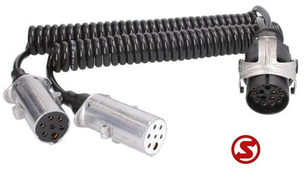 Diversen Spiraalkabel 15Polig 2X7polig - Câble/ Fil pour Camion: photos 1 Diversen Spiraalkabel 15Polig 2X7polig - Câble/ Fil pour Camion: photos 1