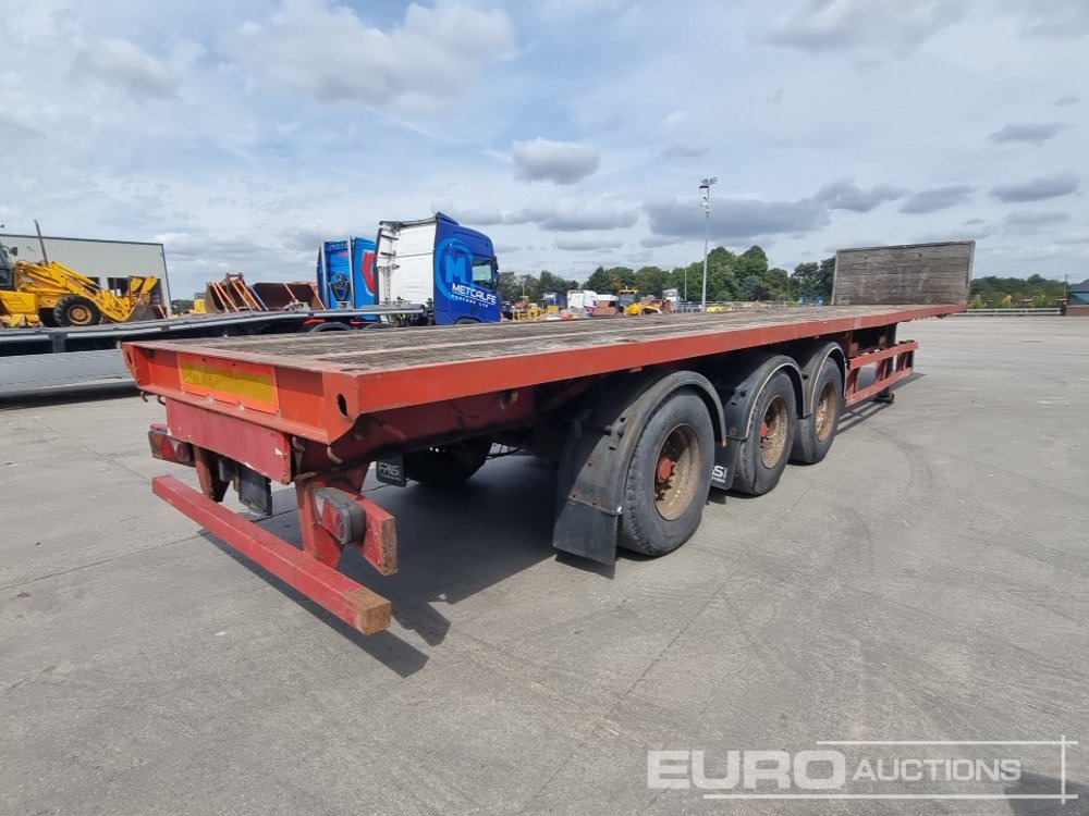 2001 M & G Trailers Tri Axle Flatbed Trailer, Rear Lift Axle, Twist Locks - Semi-remorque plateau: photos 5 2001 M & G Trailers Tri Axle Flatbed Trailer, Rear Lift Axle, Twist Locks - Semi-remorque plateau: photos 5
