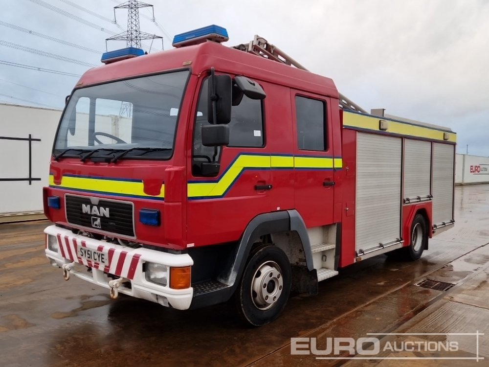 2001 MAN 4x2 Fire Engine, Manual Gearbox (Reg. Docs. Available) - Camion de pompier: photos 1 2001 MAN 4x2 Fire Engine, Manual Gearbox (Reg. Docs. Available) - Camion de pompier: photos 1