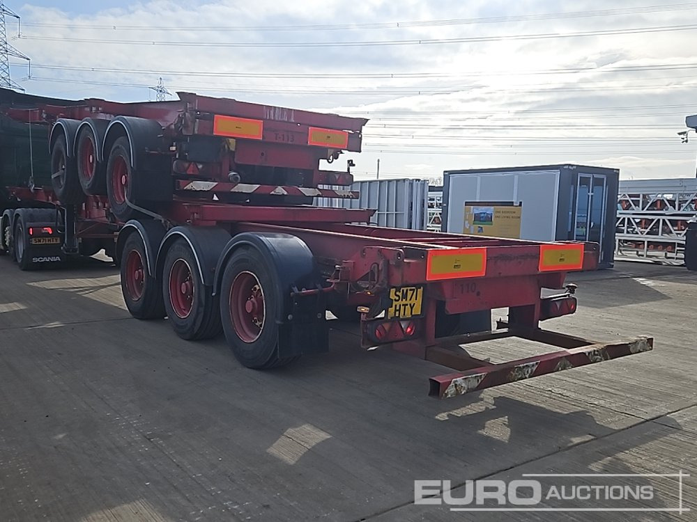 2008 SDC Tri Axle Sliding Skeletal Container Trailer - Semi-remorque plateau: photos 3 2008 SDC Tri Axle Sliding Skeletal Container Trailer - Semi-remorque plateau: photos 3