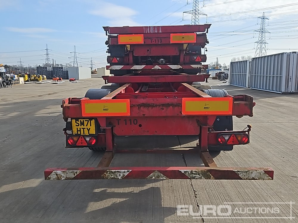 2008 SDC Tri Axle Sliding Skeletal Container Trailer - Semi-remorque plateau: photos 4 2008 SDC Tri Axle Sliding Skeletal Container Trailer - Semi-remorque plateau: photos 4