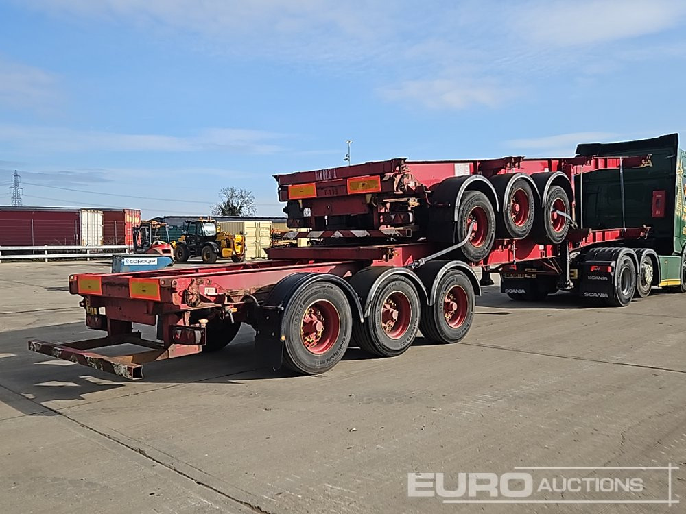 2008 SDC Tri Axle Sliding Skeletal Container Trailer - Semi-remorque plateau: photos 5 2008 SDC Tri Axle Sliding Skeletal Container Trailer - Semi-remorque plateau: photos 5