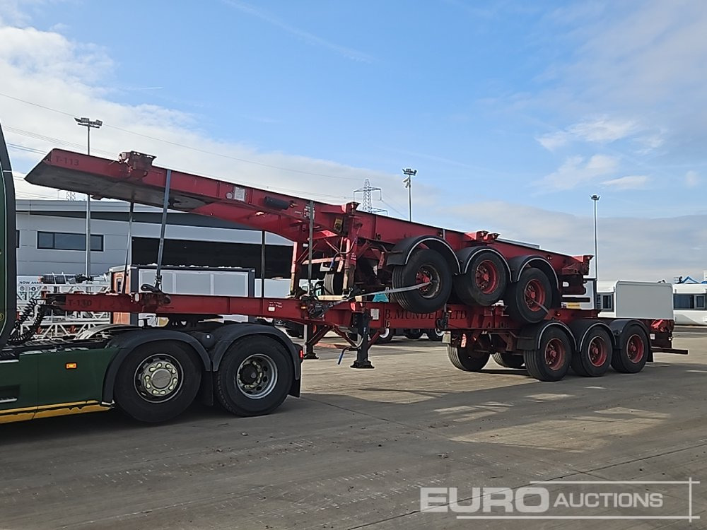2008 SDC Tri Axle Sliding Skeletal Container Trailer - Semi-remorque plateau: photos 1 2008 SDC Tri Axle Sliding Skeletal Container Trailer - Semi-remorque plateau: photos 1