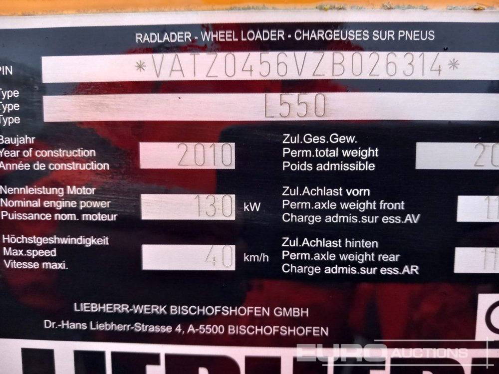 Chargeuse sur pneus 2010 Liebherr L550: photos 14