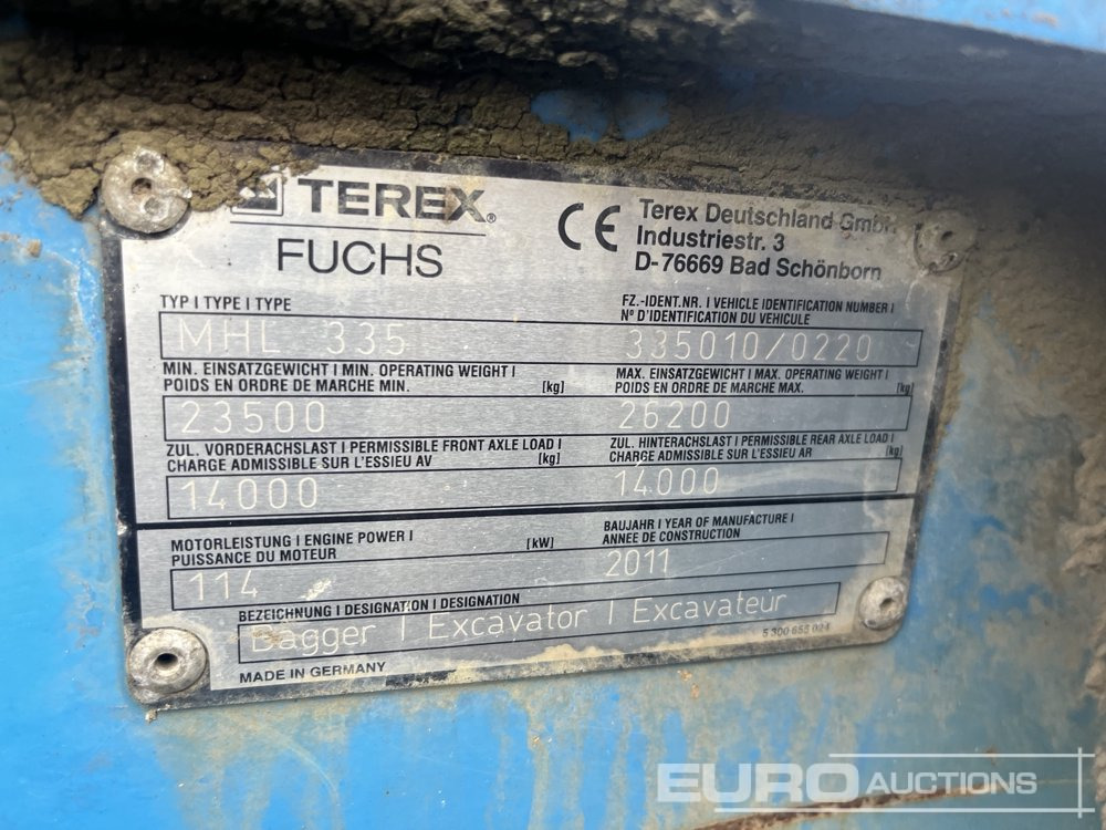 Pelle sur pneus 2011 Fuchs-Terex MHL335: photos 14