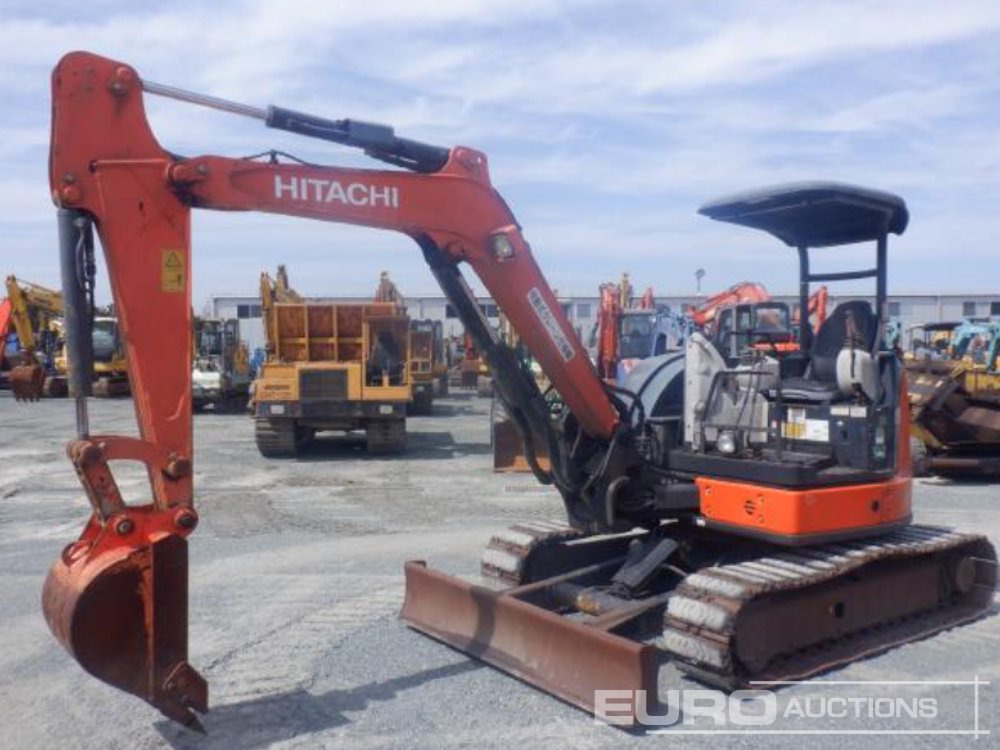 2013 Hitachi ZX40U-5A Rubber Block Pads, Blade, Offset, Bucket - Mini pelle: photos 1 2013 Hitachi ZX40U-5A Rubber Block Pads, Blade, Offset, Bucket - Mini pelle: photos 1