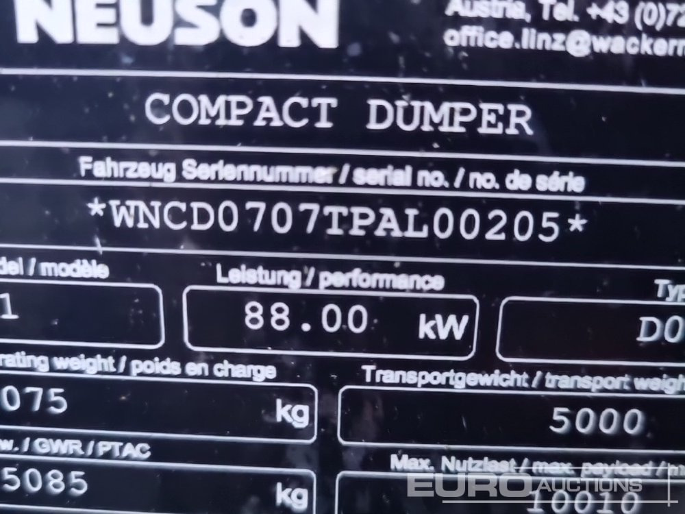 Mini tombereau 2014 Wacker Neuson 10001: photos 41 Mini tombereau 2014 Wacker Neuson 10001: photos 41