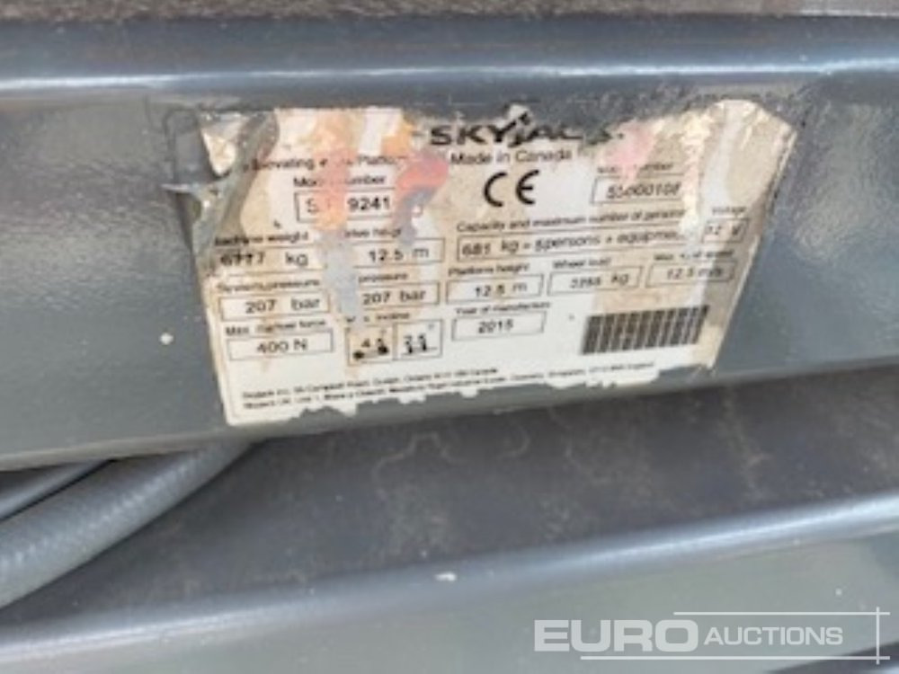 2015 SkyJack SJ9241 - Nacelle: photos 4 2015 SkyJack SJ9241 - Nacelle: photos 4