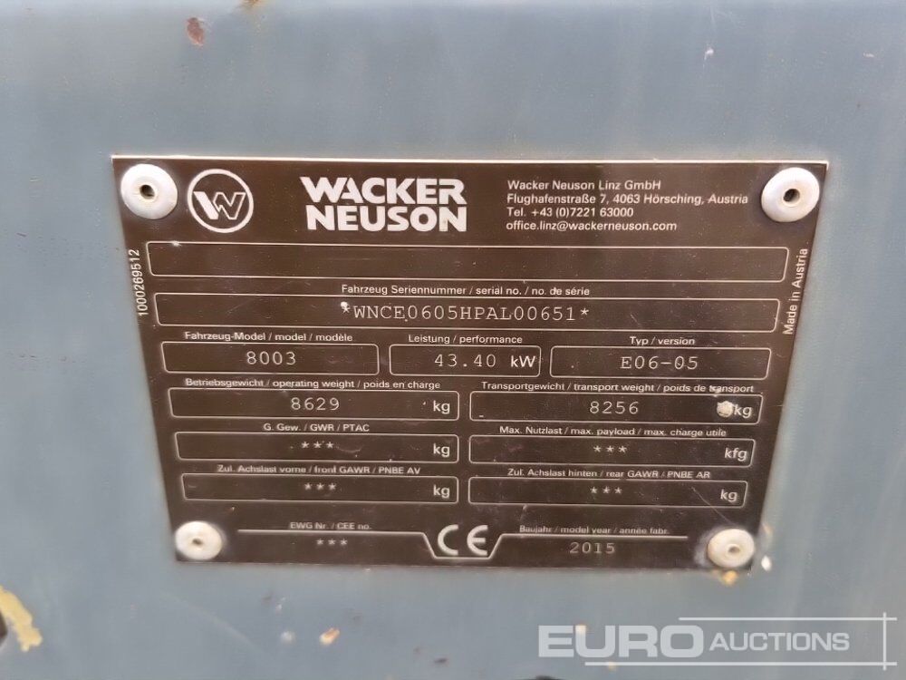 Pelle 2015 Wacker Neuson 8003: photos 44 Pelle 2015 Wacker Neuson 8003: photos 44