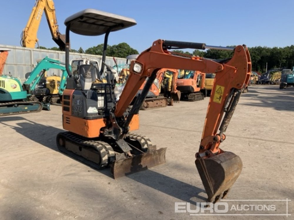 2016 Hitachi ZX17U-5A Rubber Tracks, Blade, Offset, Bucket, Canopy - Mini pelle: photos 2 2016 Hitachi ZX17U-5A Rubber Tracks, Blade, Offset, Bucket, Canopy - Mini pelle: photos 2