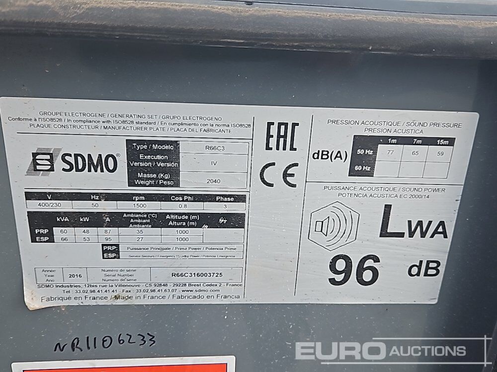 2016 SDMO R66C3 - Groupe électrogène: photos 2 2016 SDMO R66C3 - Groupe électrogène: photos 2