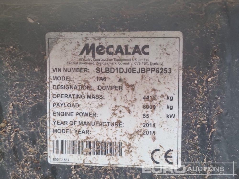 Mini tombereau 2018 Mecalac TA6: photos 35