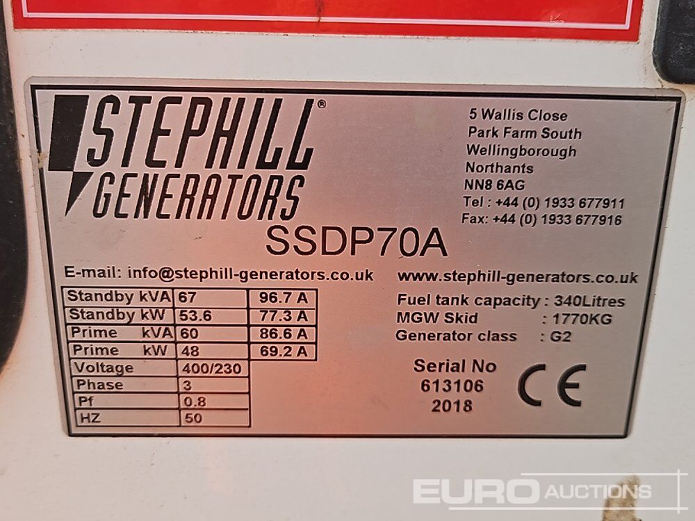 Groupe électrogène 2018 Stephill SSDP70A: photos 24 Groupe électrogène 2018 Stephill SSDP70A: photos 24