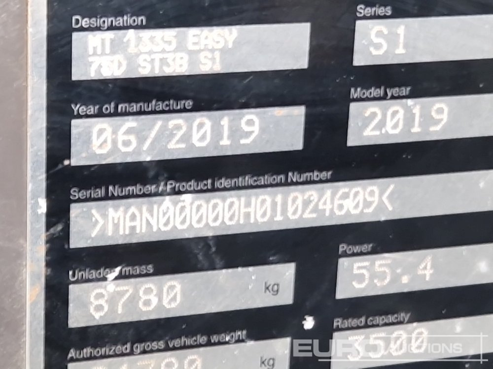 Chariot télescopique 2019 Manitou MT1335: photos 37