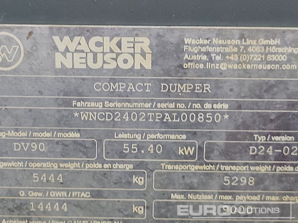 Mini tombereau 2020 Wacker Neuson DV90: photos 39
