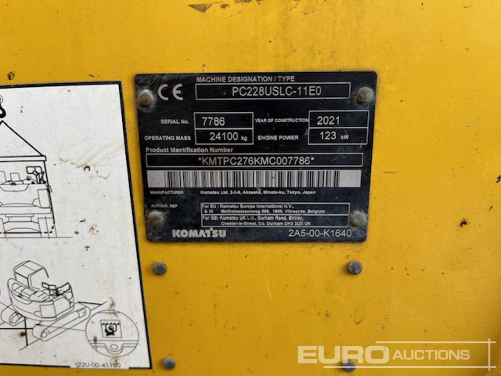 Pelle sur chenille 2021 Komatsu PC228USLC-11E0: photos 9