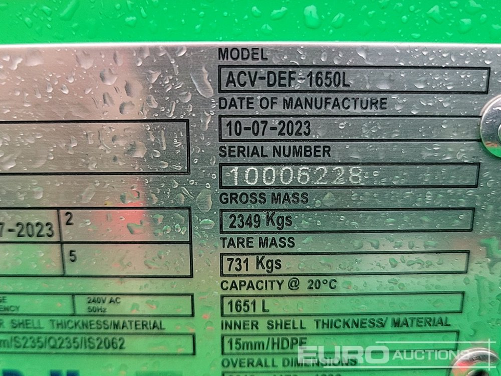 Cuve de stockage 2023 DYMAC ACV-DEF-1650L: photos 17