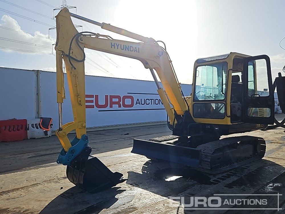 Hyundai R55-7 - Pelle sur chenille: photos 1 Hyundai R55-7 - Pelle sur chenille: photos 1