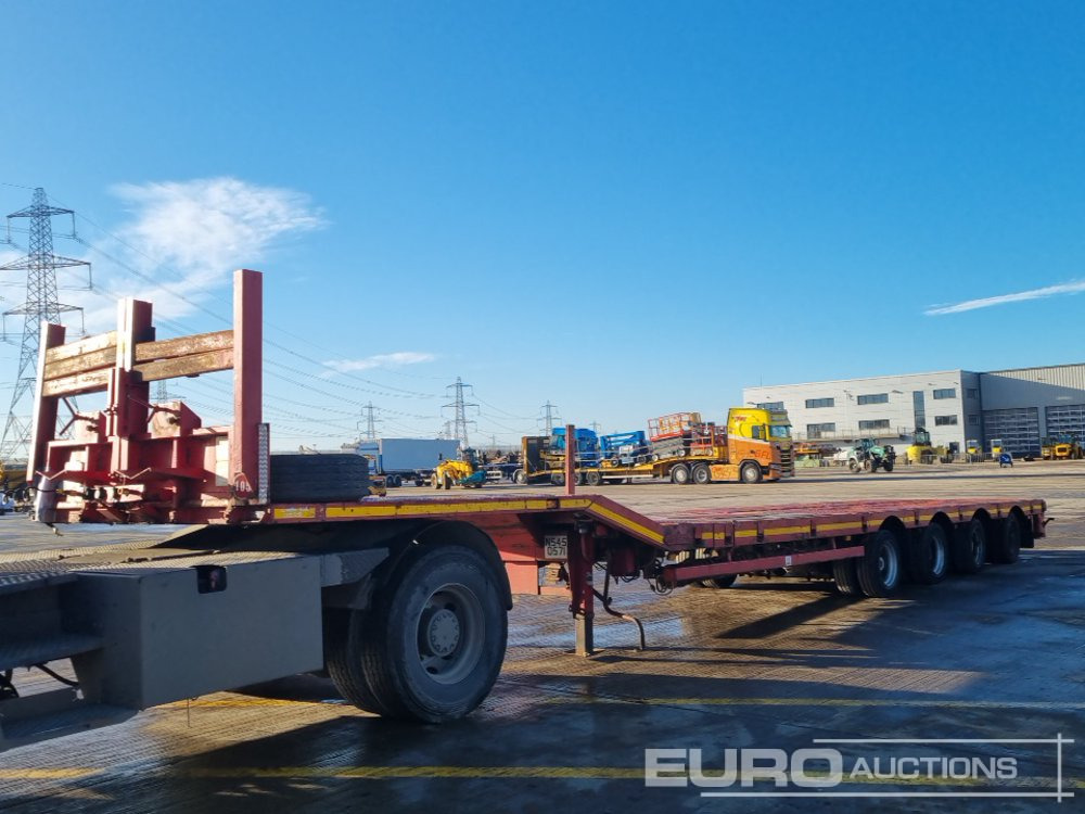 Nooteboom 4 Axle Extendable Low Loader Trailer, Twin Axle Rear Steer, Out Riggers - Camion plateau: photos 1 Nooteboom 4 Axle Extendable Low Loader Trailer, Twin Axle Rear Steer, Out Riggers - Camion plateau: photos 1