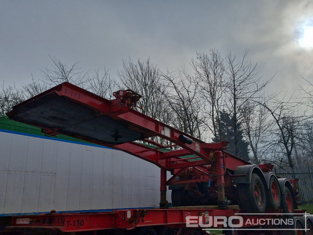 SDC Tri Axle Sliding Skeletal Container Trailer (Top Trailer) - Semi-remorque plateau: photos 1 SDC Tri Axle Sliding Skeletal Container Trailer (Top Trailer) - Semi-remorque plateau: photos 1