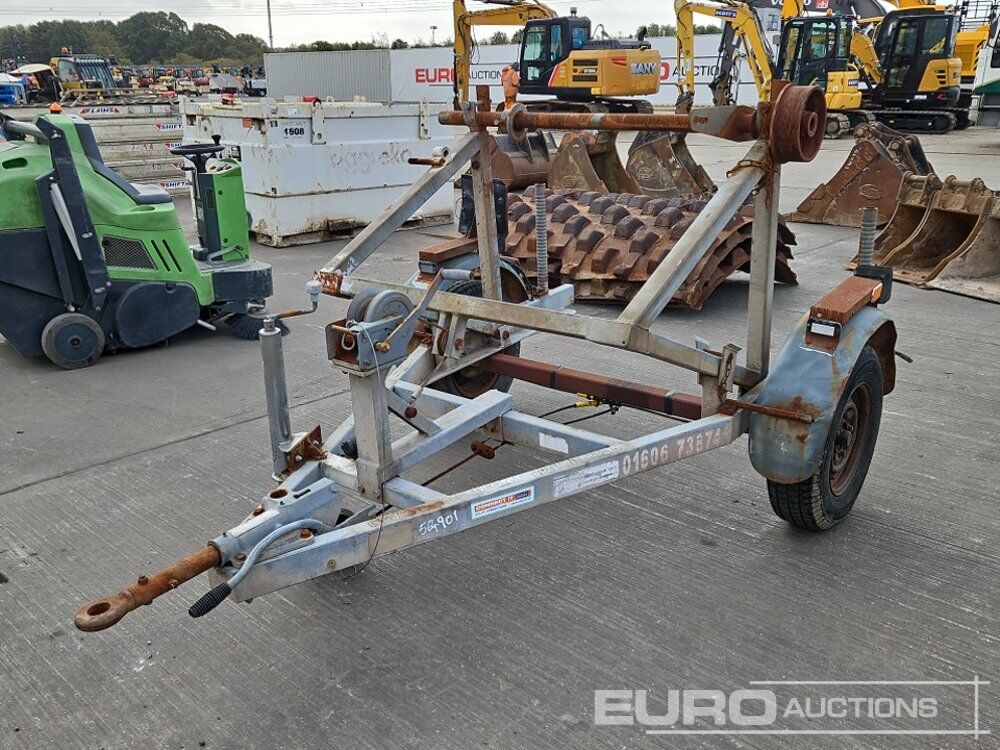 Single Axle Cable Reel Trailer - Remorque porte engin: photos 1 Single Axle Cable Reel Trailer - Remorque porte engin: photos 1