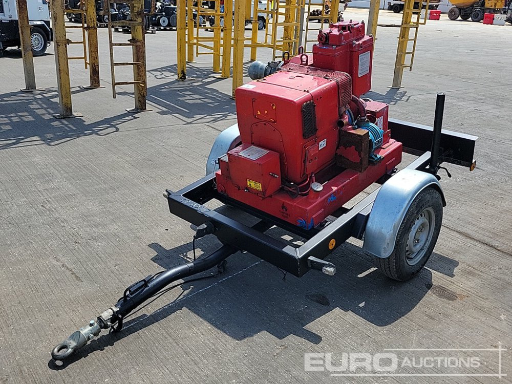 Sykes Single Axle 4" Water Pump, Diesel Engine - Pompe à eau: photos 1 Sykes Single Axle 4" Water Pump, Diesel Engine - Pompe à eau: photos 1