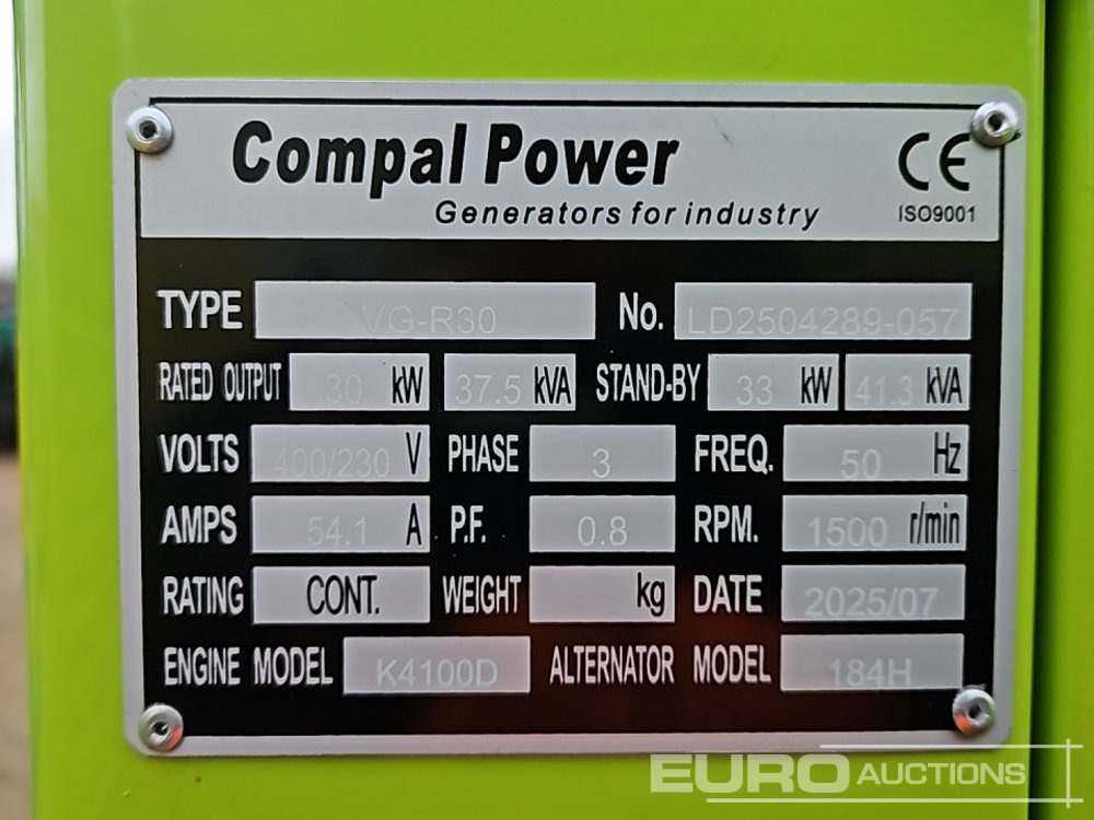Unused 2025 Compal Power VG-R30 - Groupe électrogène: photos 2 Unused 2025 Compal Power VG-R30 - Groupe électrogène: photos 2