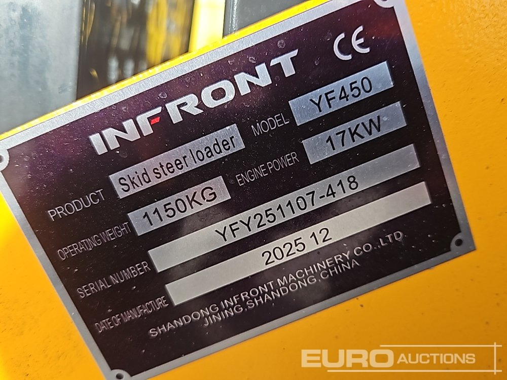 Unused 2025 Infront YF450 - Mini chargeuse: photos 2 Unused 2025 Infront YF450 - Mini chargeuse: photos 2